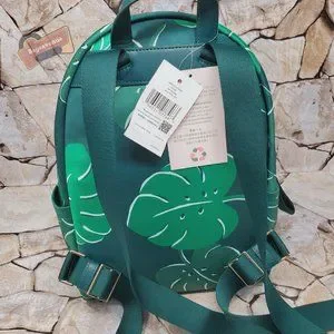 #bagsavenue fast ship Chelsea Monstera Leaves Medium Nylon Backpack Kate Spade Kate Spade Chelsea Camera Bag w Coin Pouch Nylon Green Multi  main image 4